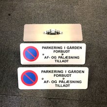 alluminiums skilte parkering forbudt